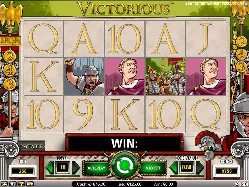 Victorious  Real Money Slot made by NetEnt - Main Screen Reels