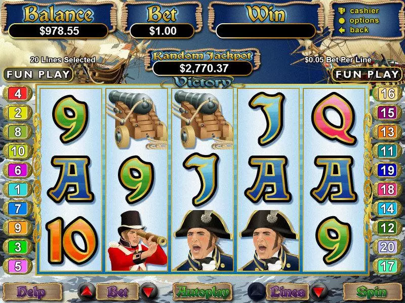 Victory  Real Money Slot made by RTG - Main Screen Reels
