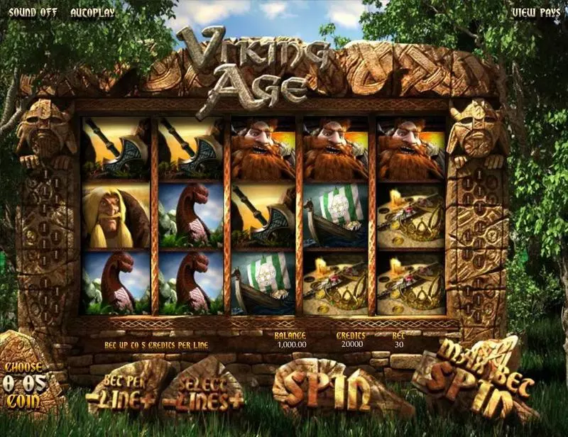 Viking Age  Real Money Slot made by BetSoft - Main Screen Reels