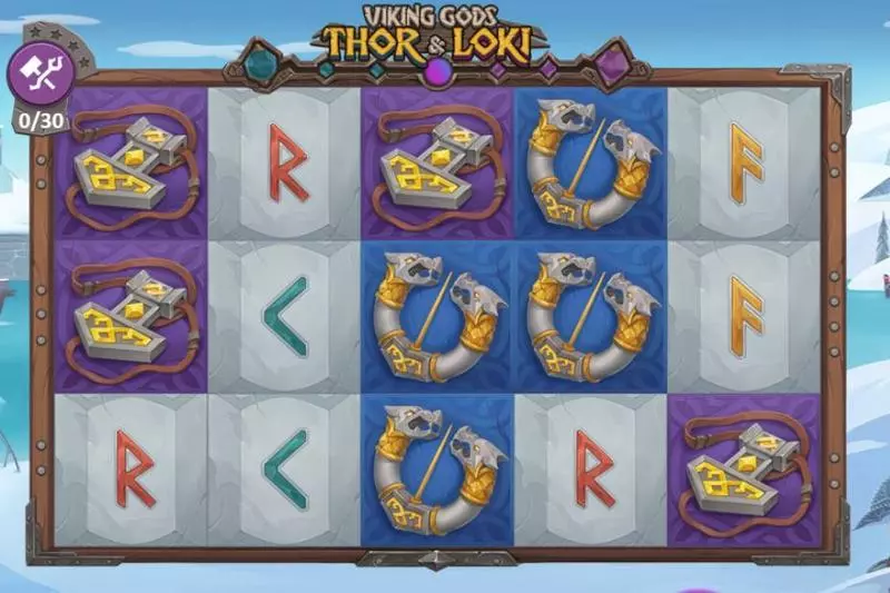 Viking Gods: Thor and Loki  Real Money Slot made by Playson - Main Screen Reels