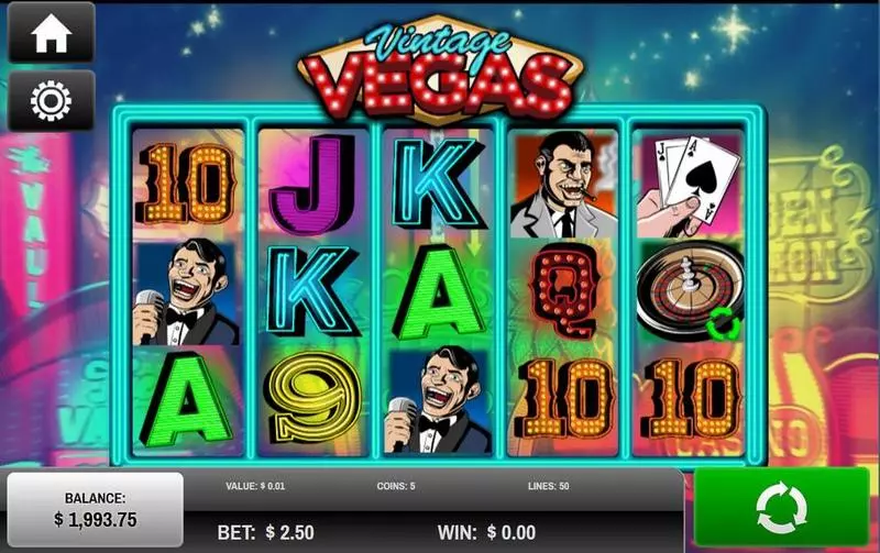 Vintage Vegas  Real Money Slot made by Rival - Introduction Screen
