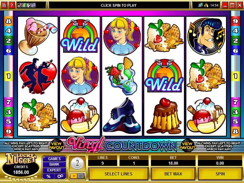 Vinyl Countdown  Real Money Slot made by Microgaming - Main Screen Reels