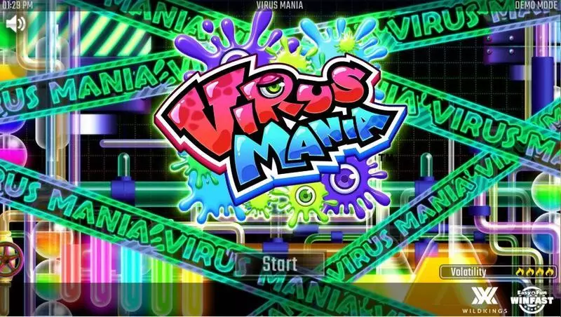 Virus Mania  Real Money Slot made by Win Fast Games - Introduction Screen