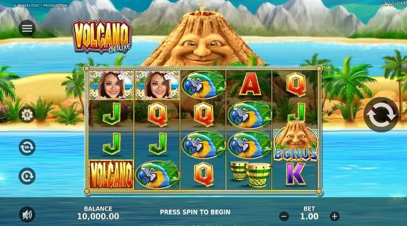 Volcano Deluxe  Real Money Slot made by StakeLogic - Main Screen Reels