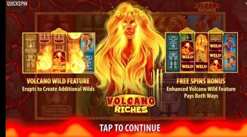 Volcano Riches  Real Money Slot made by Quickspin - Bonus 1
