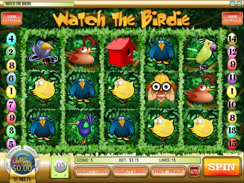 Watch the Birdie  Real Money Slot made by Rival - Main Screen Reels