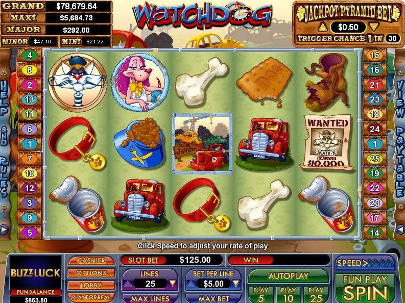 Watchdog  Real Money Slot made by NuWorks - Main Screen Reels