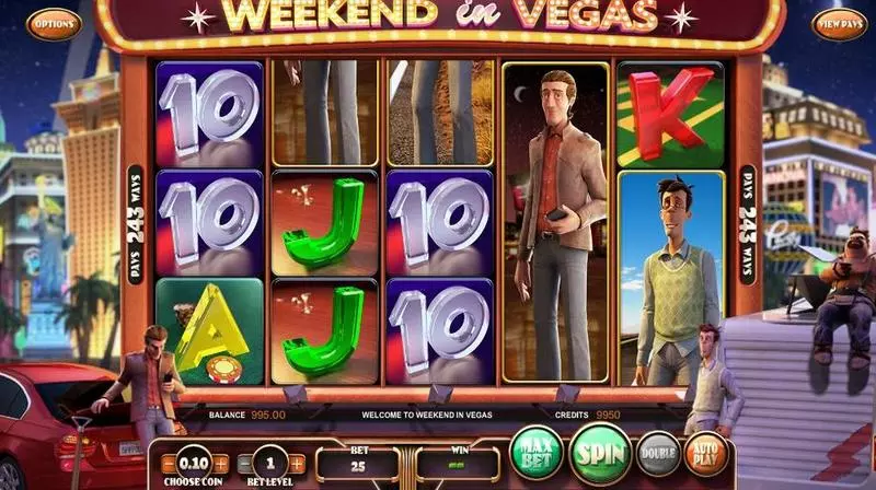 Weekend in Vegas  Real Money Slot made by BetSoft - Introduction Screen