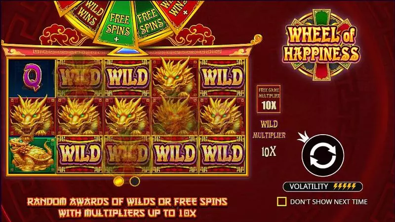 Wheel of Happiness  Real Money Slot made by Pragmatic Play - Introduction Screen