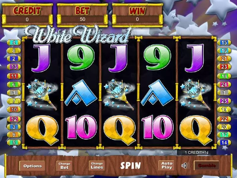 White Wizard  Real Money Slot made by Eyecon - Main Screen Reels