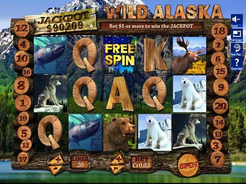 Wild Alaska  Real Money Slot made by Slotland Software - Main Screen Reels