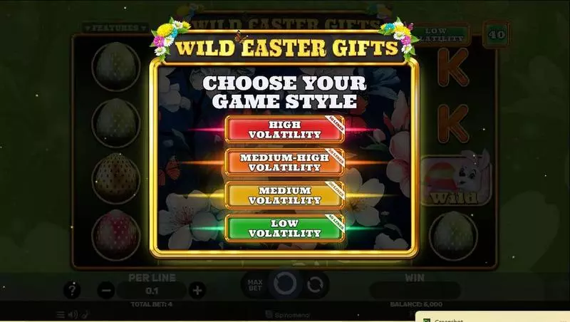 Wild Easter Gifts  Real Money Slot made by Spinomenal - Introduction Screen