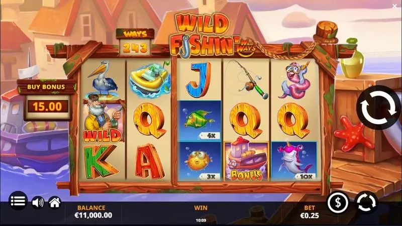 Wild Fishin Wild Ways  Real Money Slot made by Jelly Entertainment - Main Screen Reels
