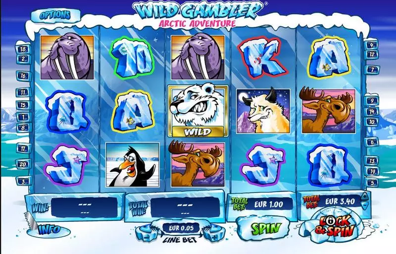 Wild Gambler Artic Adventure  Real Money Slot made by Ash Gaming - Main Screen Reels