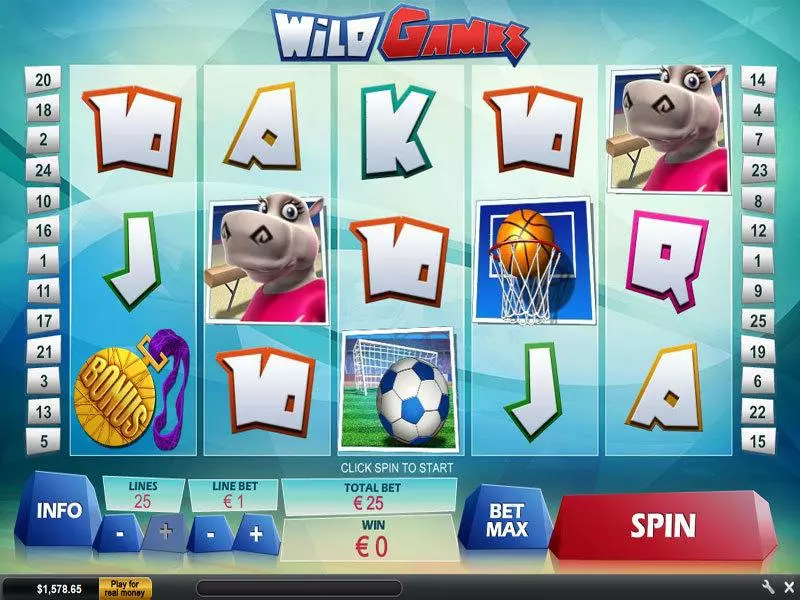 Wild Games  Real Money Slot made by PlayTech - Main Screen Reels