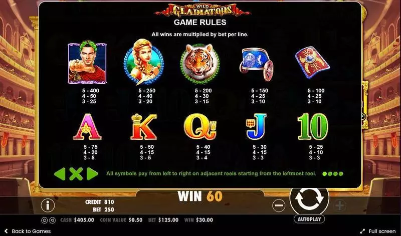 Wild Gladiators  Real Money Slot made by Pragmatic Play - 