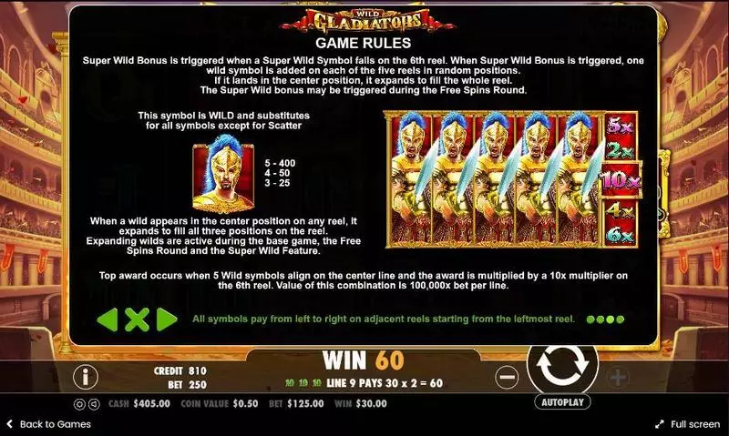 Wild Gladiators  Real Money Slot made by Pragmatic Play - Bonus 2