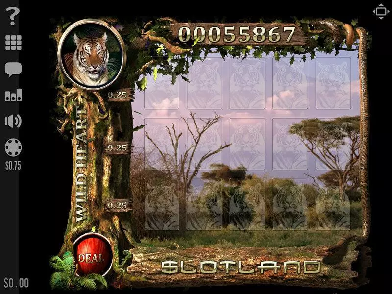Wild Heart  Real Money Slot made by Slotland Software - Main Screen Reels