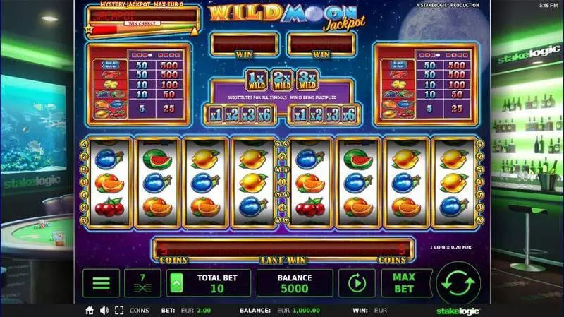 Wild Moon Jackpot  Real Money Slot made by StakeLogic - Main Screen Reels