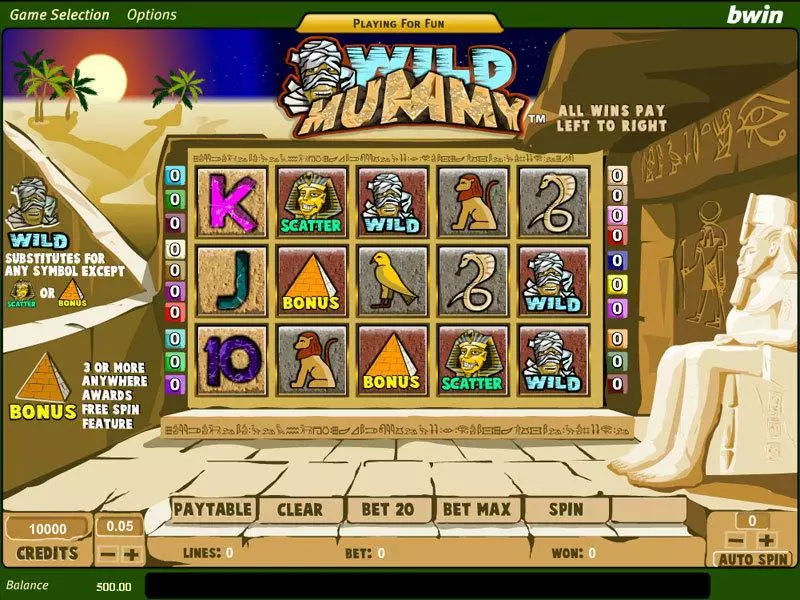 Wild Mummy  Real Money Slot made by Amaya - Main Screen Reels