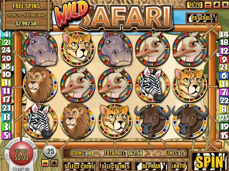 Wild Safari  Real Money Slot made by Rival - Bonus 2