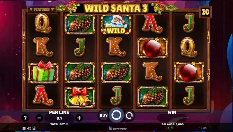 Wild Santa 3  Real Money Slot made by Spinomenal - Main Screen Reels