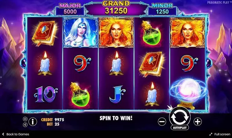 Wild Spells  Real Money Slot made by Pragmatic Play - Introduction Screen