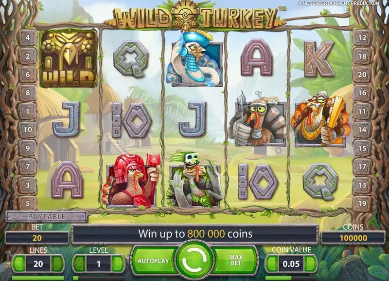 Wild Turkey  Real Money Slot made by NetEnt - Main Screen Reels