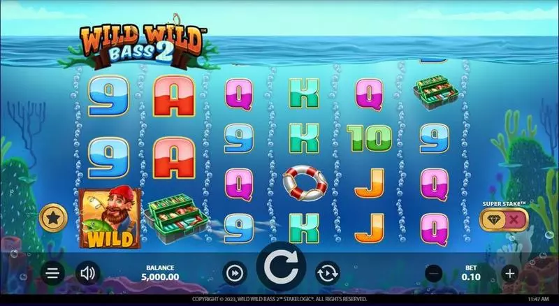 Wild Wild Bass 2  Real Money Slot made by StakeLogic - Main Screen Reels
