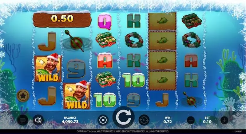 Wild Wild Bass 2 Xmas Special  Real Money Slot made by StakeLogic - Winning Screenshot