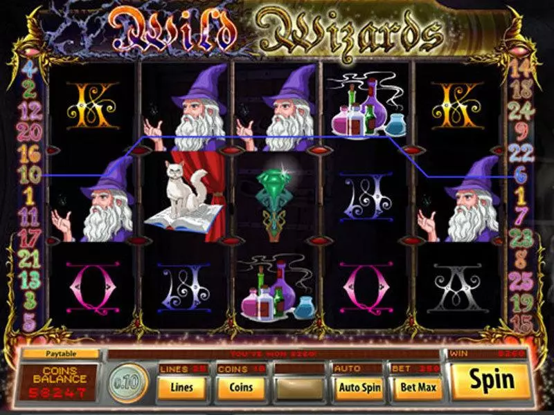 Wild Wizards  Real Money Slot made by Saucify - Main Screen Reels