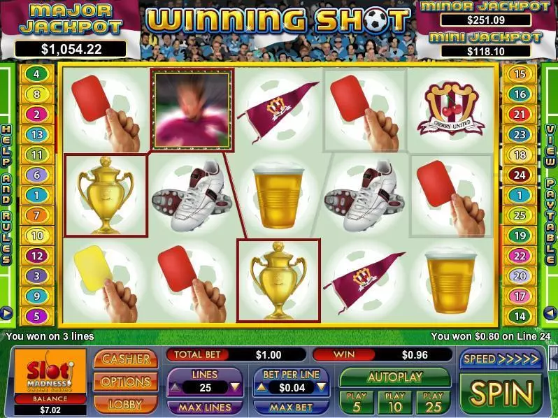 Winning Shot  Real Money Slot made by NuWorks - Main Screen Reels