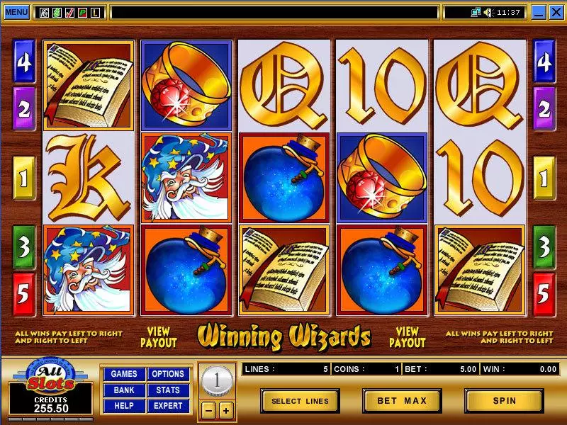 Winning Wizards  Real Money Slot made by Microgaming - Main Screen Reels
