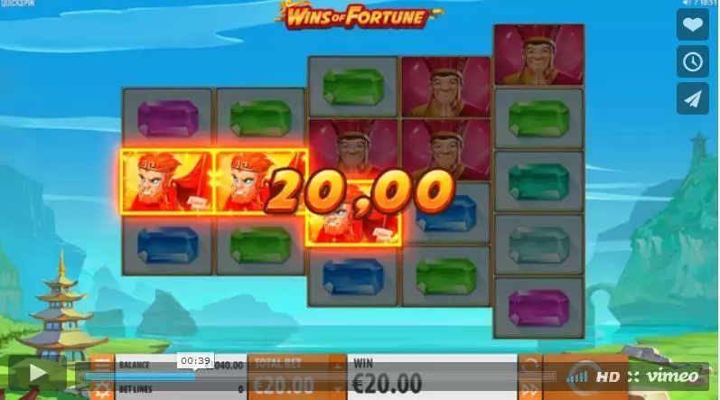 Wins of Fortune  Real Money Slot made by Quickspin - Main Screen Reels