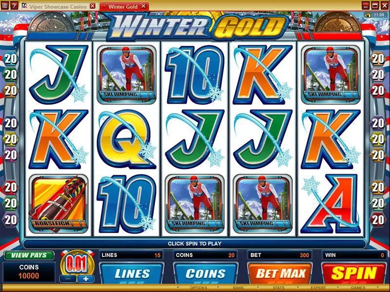 Winter Gold  Real Money Slot made by Microgaming - Main Screen Reels