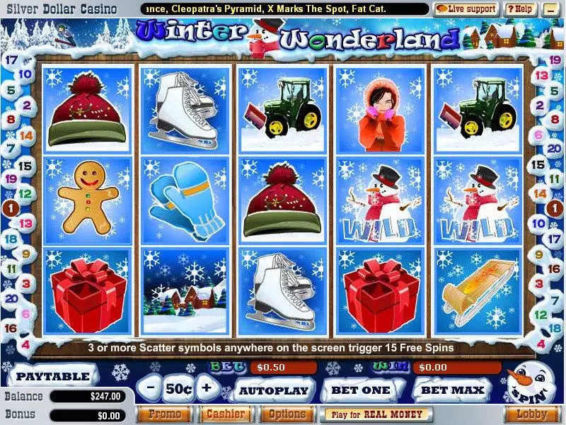 Winter Wonderland  Real Money Slot made by WGS Technology - Main Screen Reels
