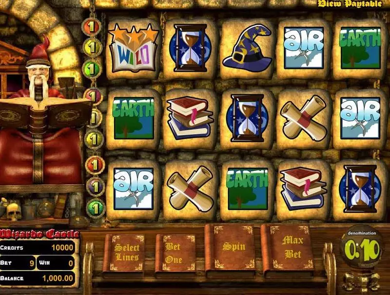 Wizards Castle  Real Money Slot made by BetSoft - Introduction Screen