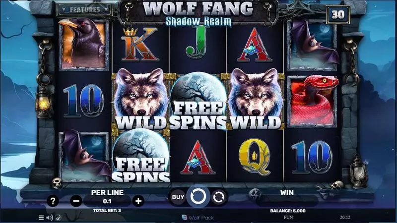 Wolf Fang – Shadow Realm  Real Money Slot made by Spinomenal - Main Screen Reels