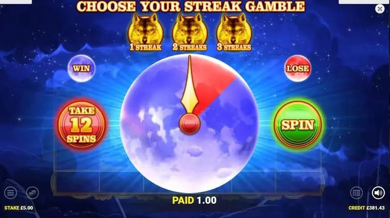 Wolf Legend Spin Boost  Real Money Slot made by Blueprint Gaming - Introduction Screen