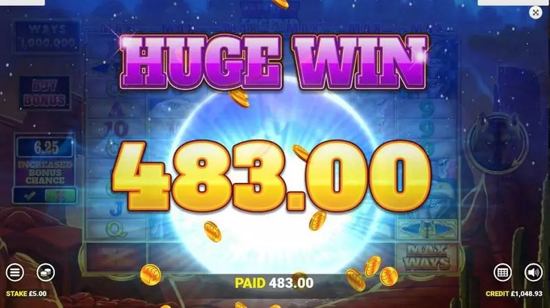 Wolf Legend Spin Boost  Real Money Slot made by Blueprint Gaming - Winning Screenshot