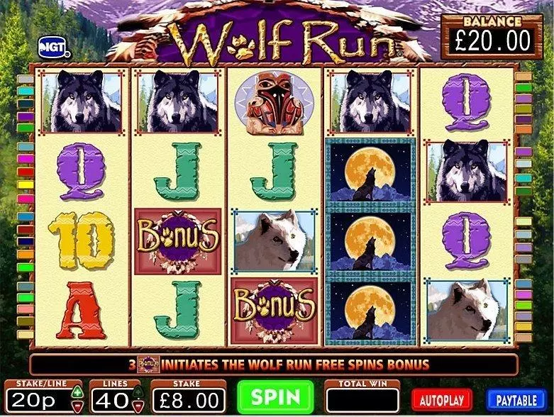 Wolf Run  Real Money Slot made by IGT - Introduction Screen