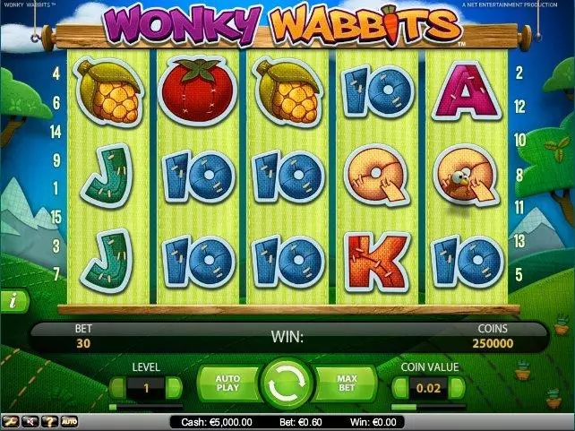 Wonky Wabbits  Real Money Slot made by NetEnt - Main Screen Reels