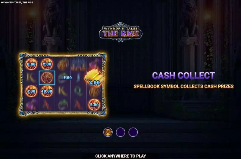 Wynmor’s Tales The Rise  Real Money Slot made by Wizard Games - Introduction Screen