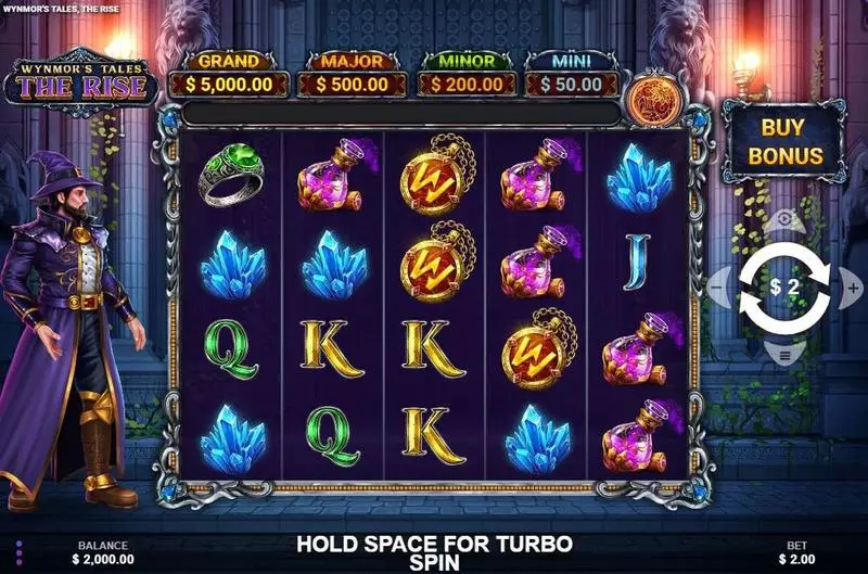 Wynmor’s Tales The Rise  Real Money Slot made by Wizard Games - Main Screen Reels