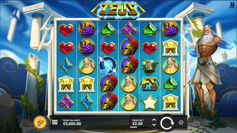 ZE ZEUS  Real Money Slot made by Hacksaw Gaming - Main Screen Reels