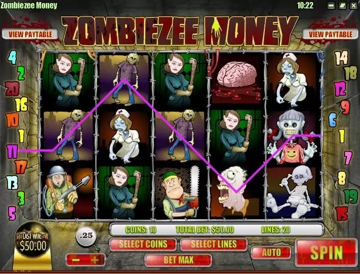 Zombiezee Money  Real Money Slot made by Rival - Introduction Screen